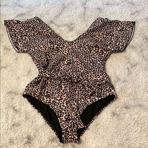 Leopard Print One-Piece Swimsuit